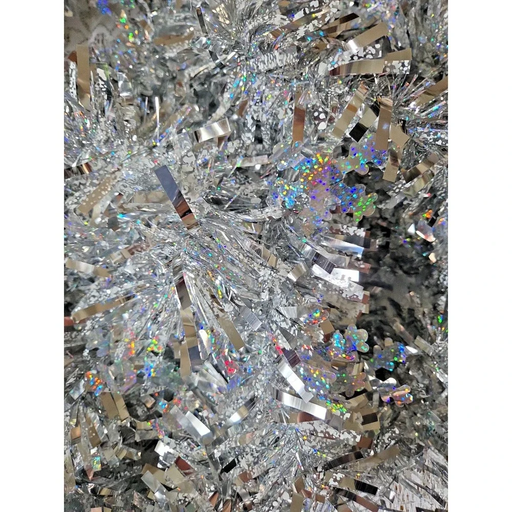 Ashland Shiny Silver Garland Holiday Decoration‎ 12 ft X 3/6ft. X 1 New Lot of 4